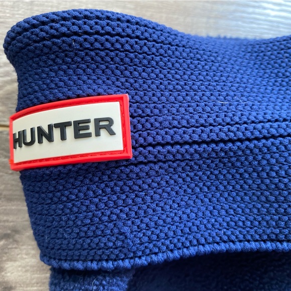 Hunter boot socks royal blue fleece for tall boots, size large - Picture 3 of 4